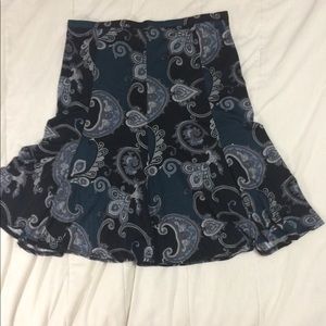 5/$25 Ann Taylor blue black paisley print …
